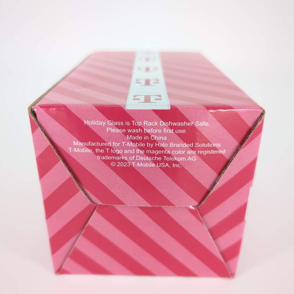 Set Of 2 T-Mobile Tuesdays Frosted Etched Holiday Collectible Glasses 16 oz NIB - Picture 13 of 14